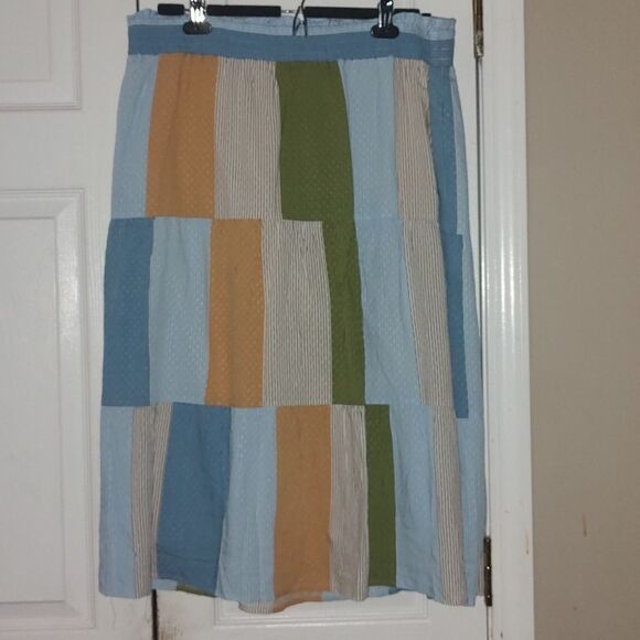 LC Lauren Conrad nulticolor multi print elastic waist skirt Sz XXL NWOT - Picture 1 of 4